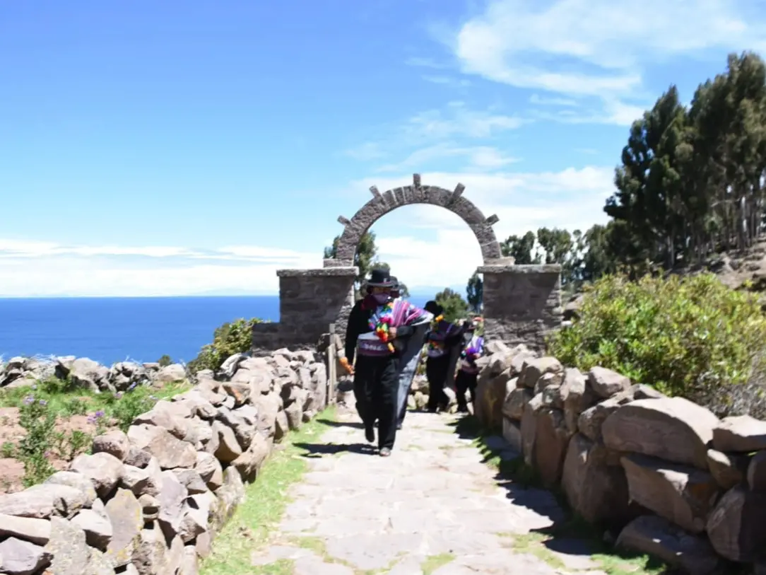 Taquile Lodge musicos de la isla