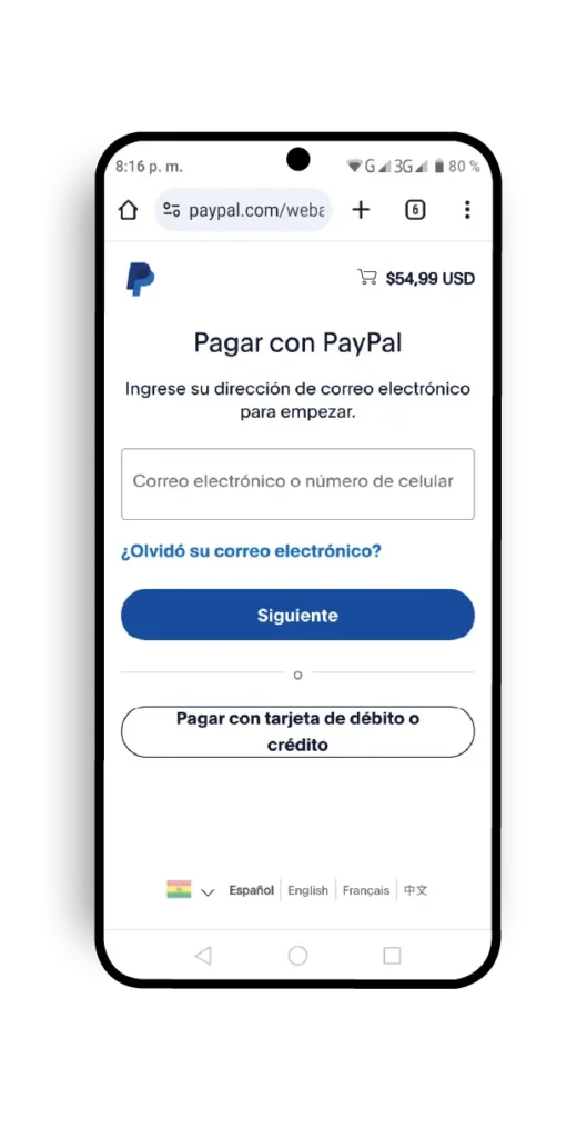 Reservar.click paypal